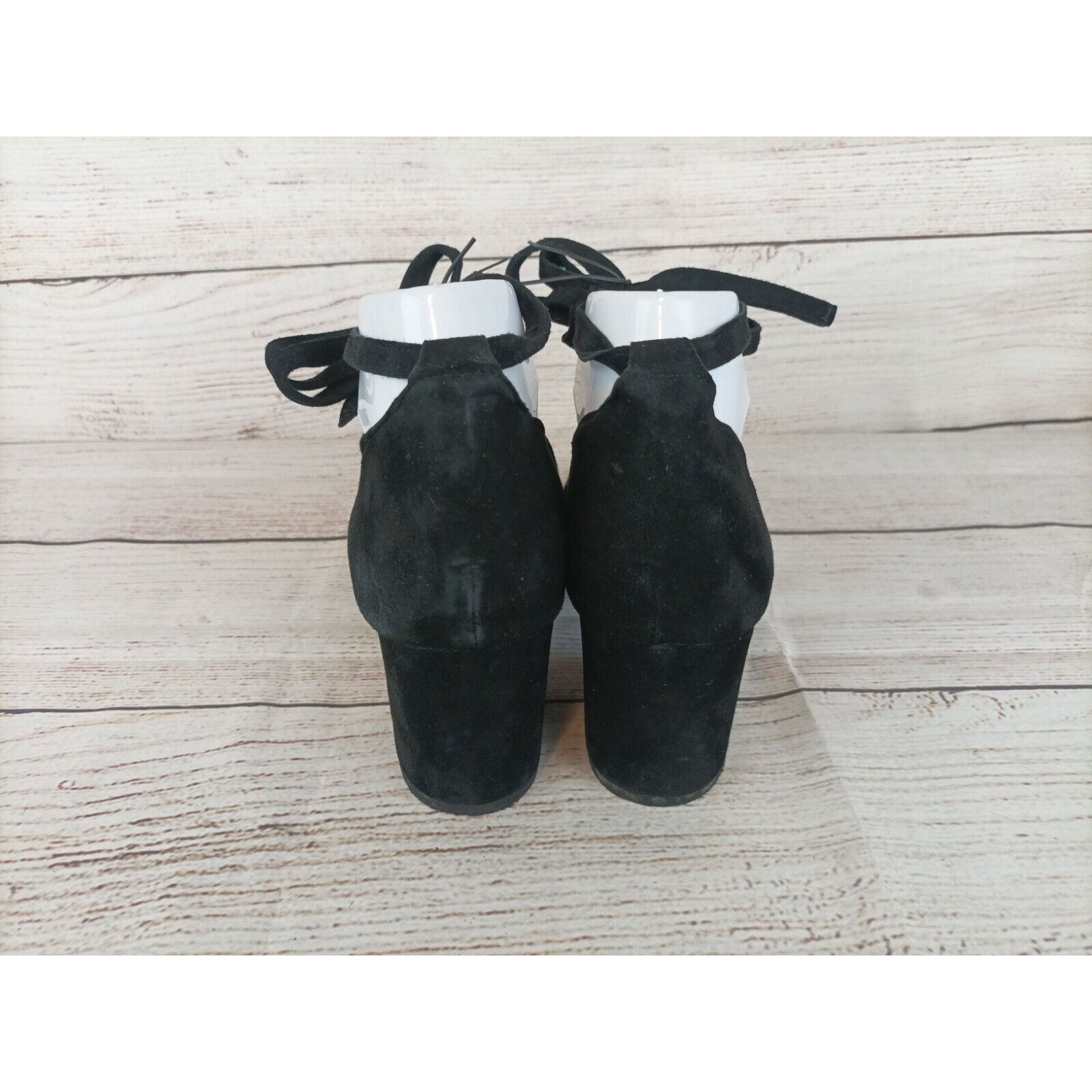 Hudson London Sz 40 (9) Uk3 Black Suede Metta City Wrap Heels Sandals — image 5 of 8